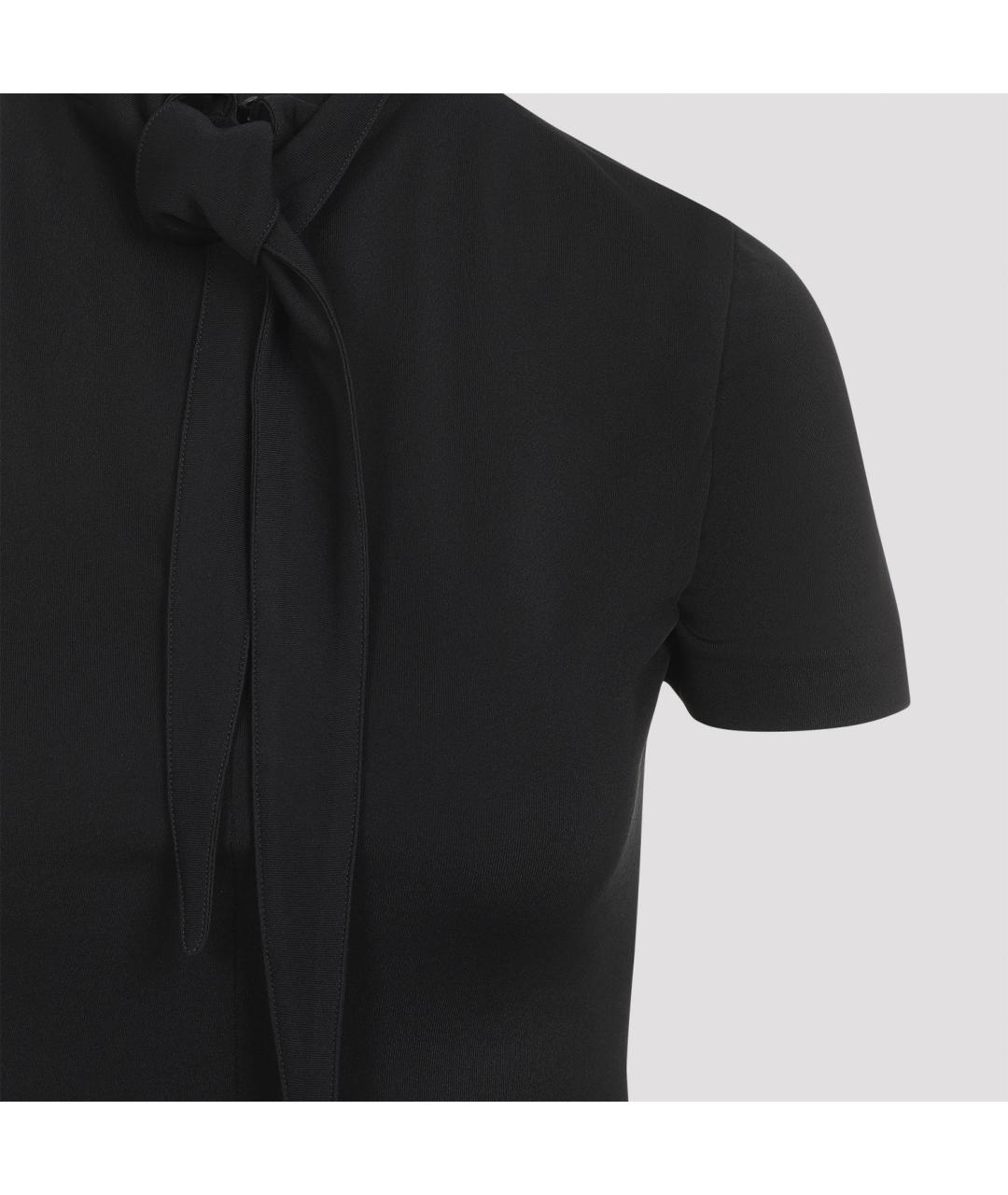 JIL SANDER Черное полиамидовое повседневное платье, фото 4