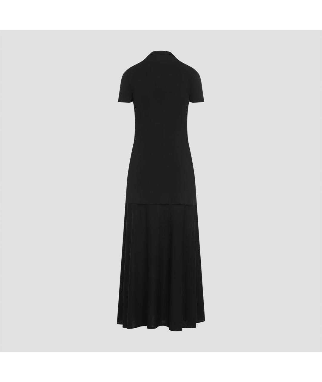 JIL SANDER Черное полиамидовое повседневное платье, фото 3