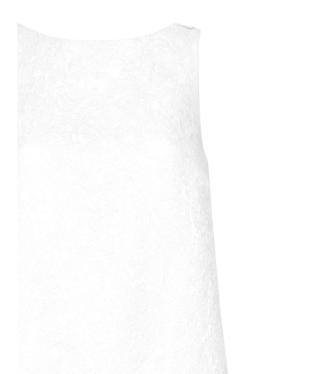 DOLCE&GABBANA Белое хлопковое повседневное платье, фото 2