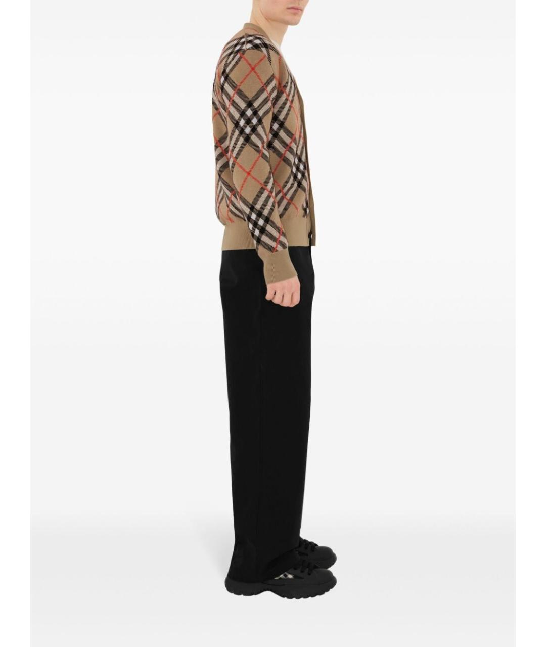 BURBERRY Коричневый шерстяной кардиган, фото 3
