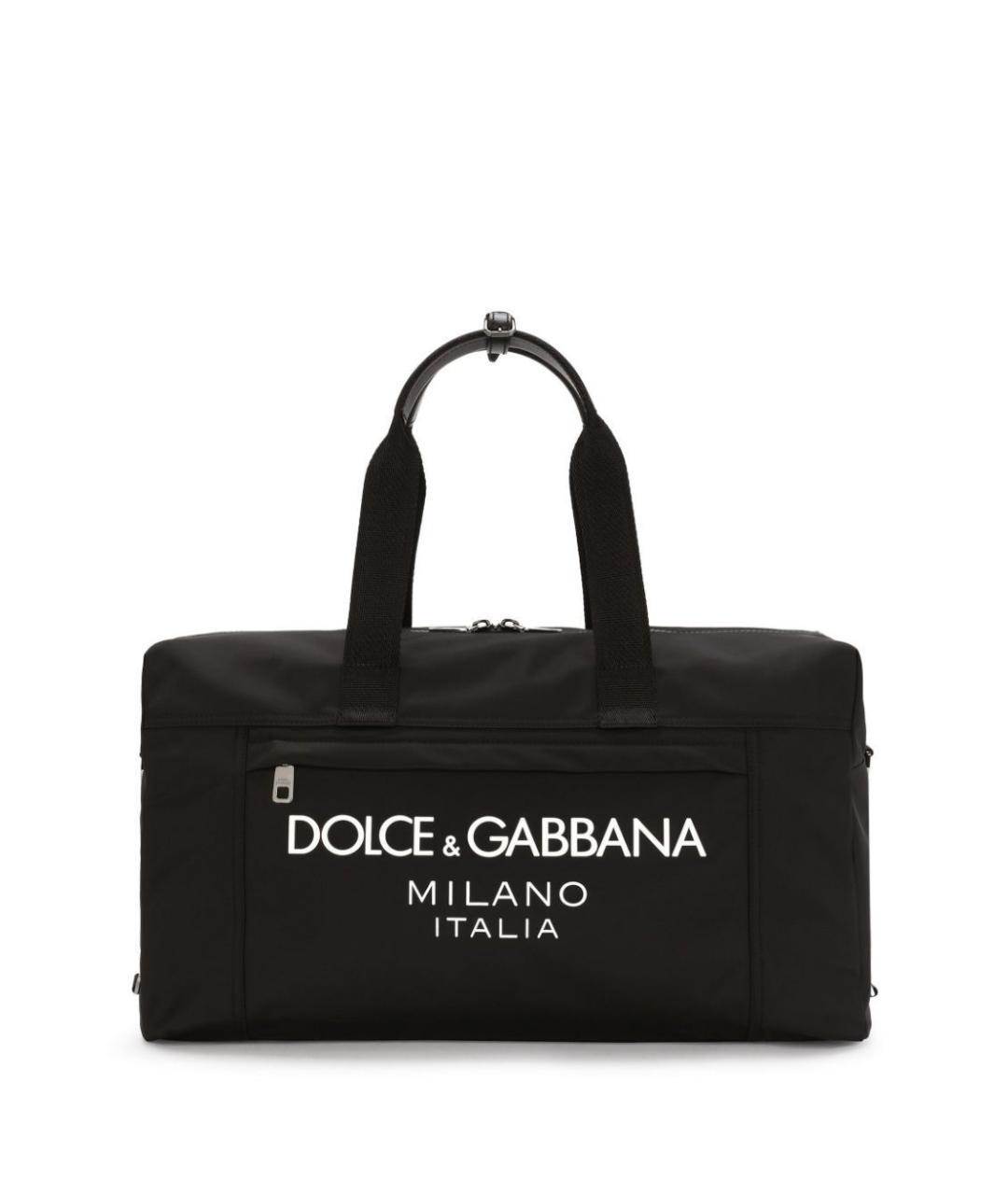 DOLCE&GABBANA Черная тканевая сумка тоут, фото 1