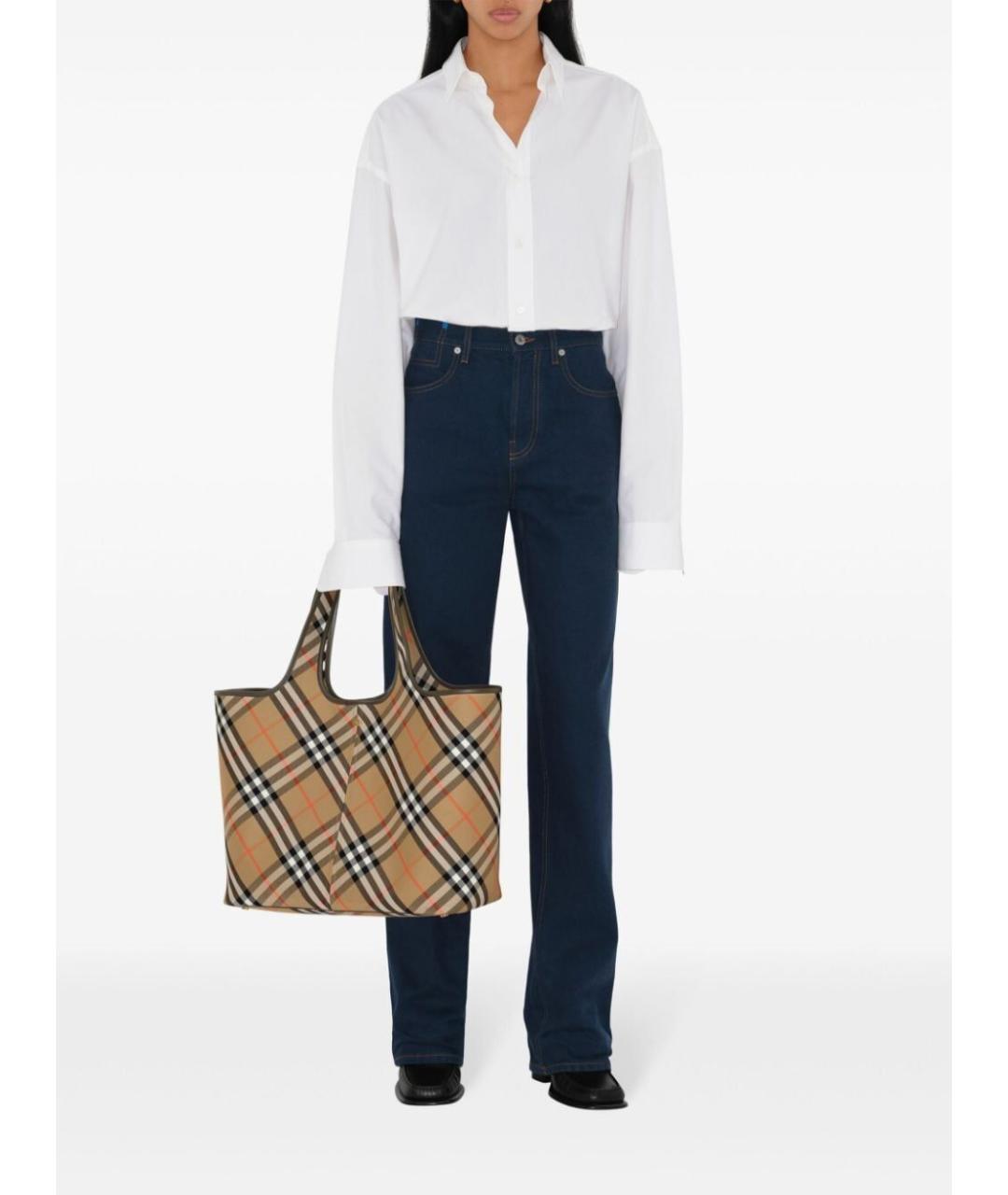 BURBERRY Мульти тканевая сумка тоут, фото 4