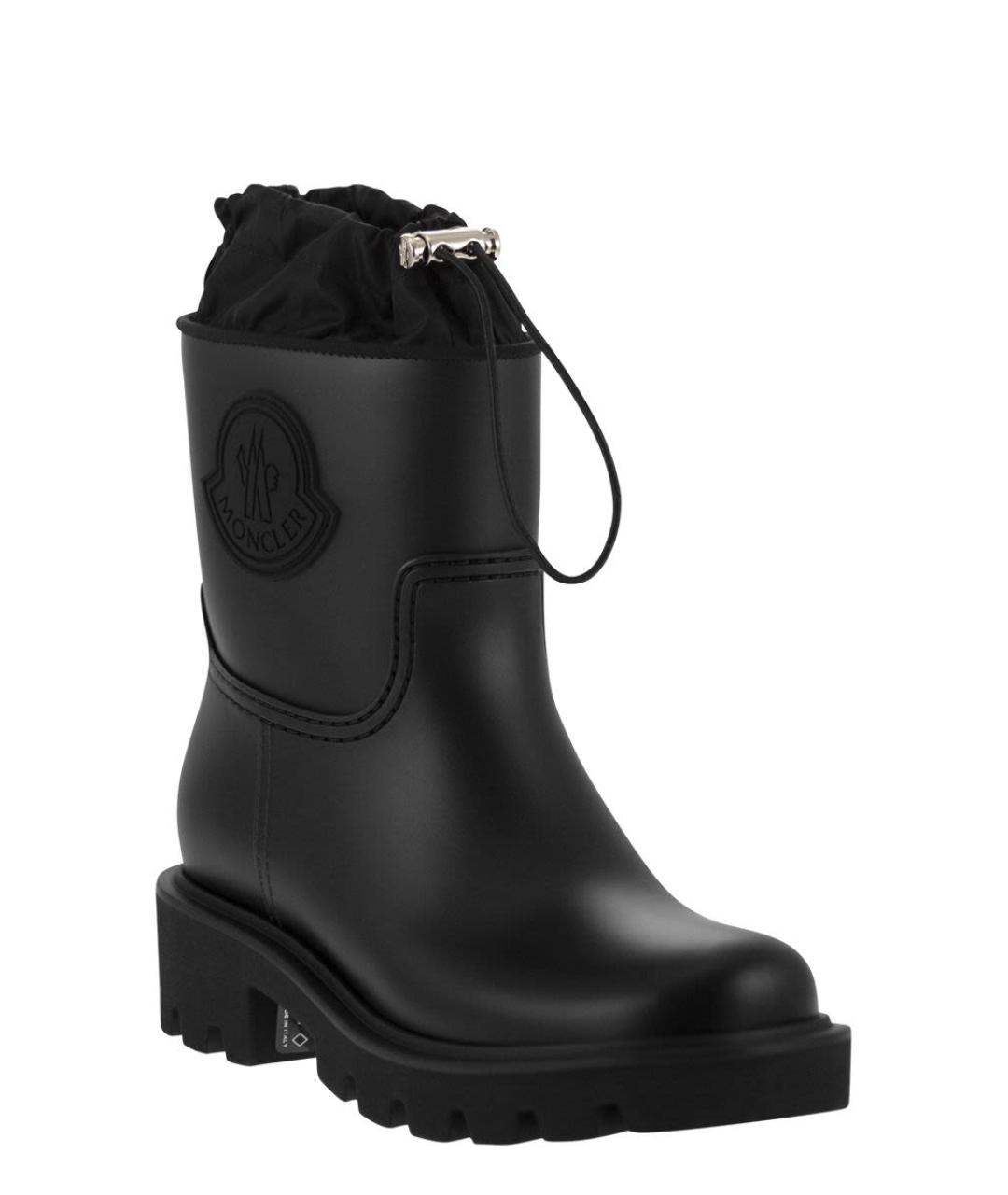 MONCLER Черные резиновые ботинки, фото 2