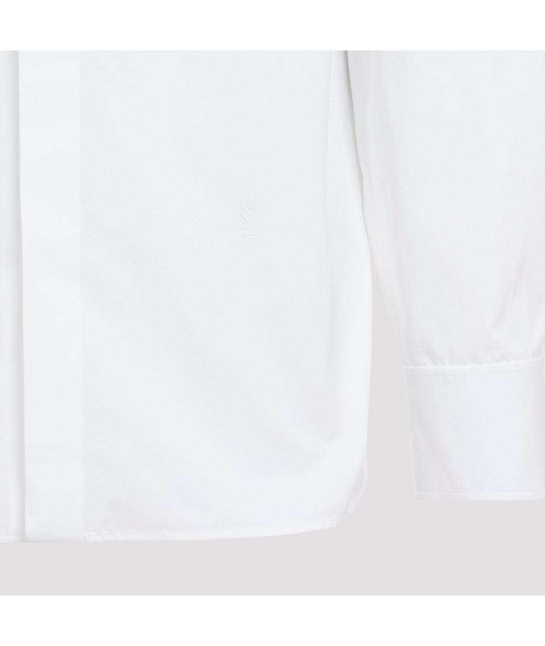 SAINT LAURENT Белая хлопковая классическая рубашка, фото 4