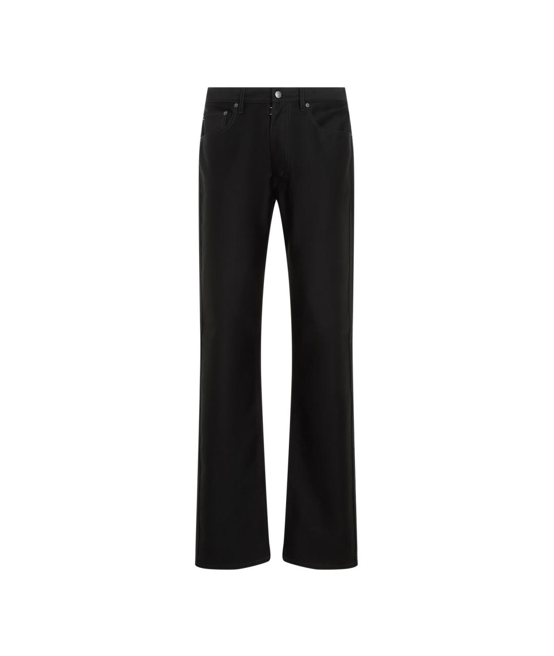 MAISON MARGIELA Черные хлопковые повседневные брюки, фото 1
