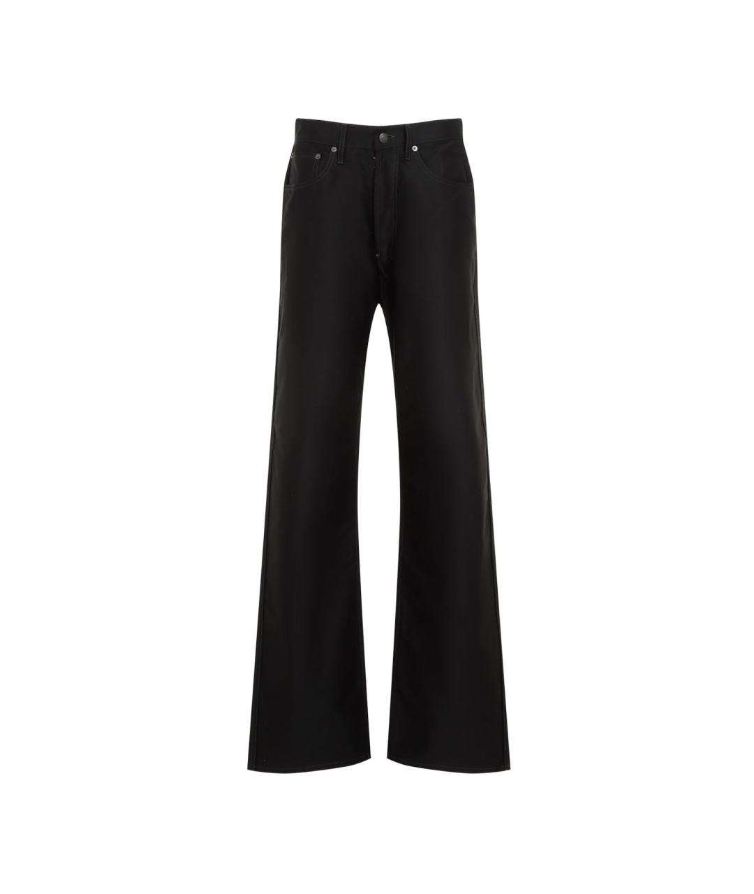 MAISON MARGIELA Черные хлопковые прямые джинсы, фото 1