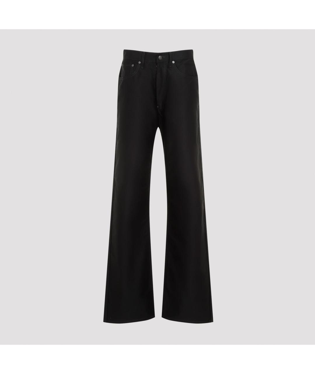MAISON MARGIELA Черные хлопковые прямые джинсы, фото 2