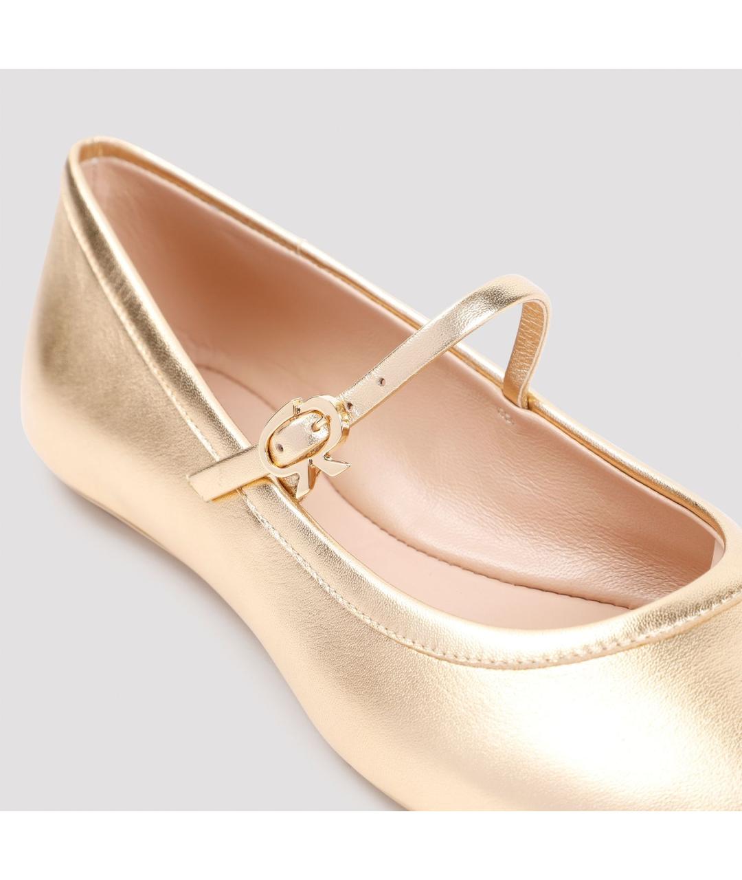 GIANVITO ROSSI Золотые балетки, фото 4