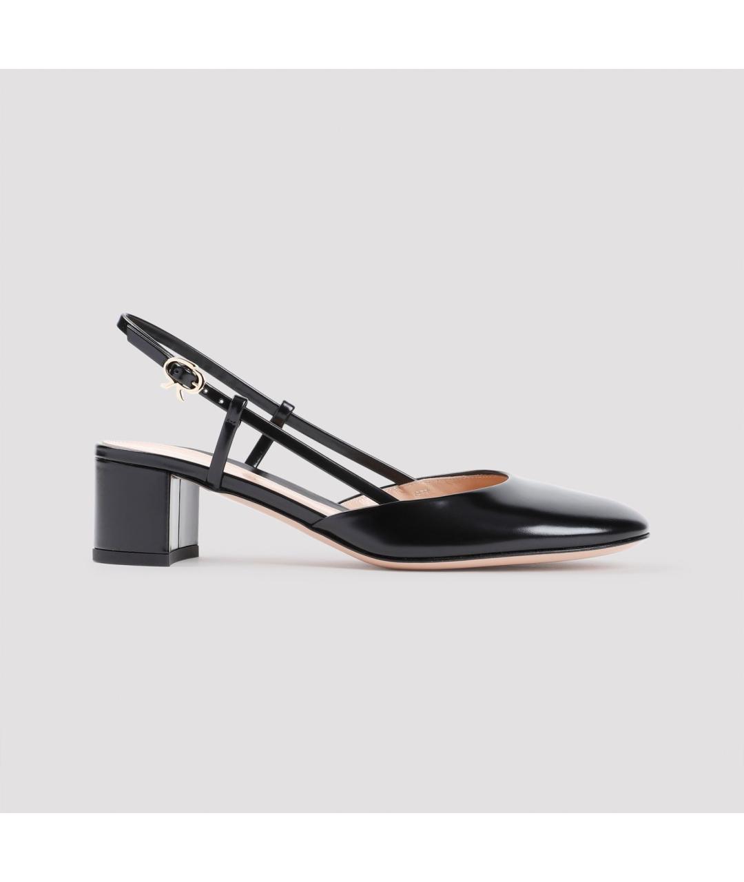 GIANVITO ROSSI Черные кожаные туфли, фото 2