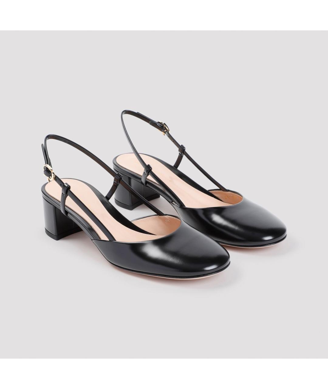 GIANVITO ROSSI Черные кожаные туфли, фото 3