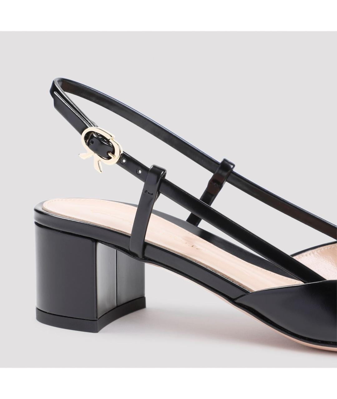 GIANVITO ROSSI Черные кожаные туфли, фото 4