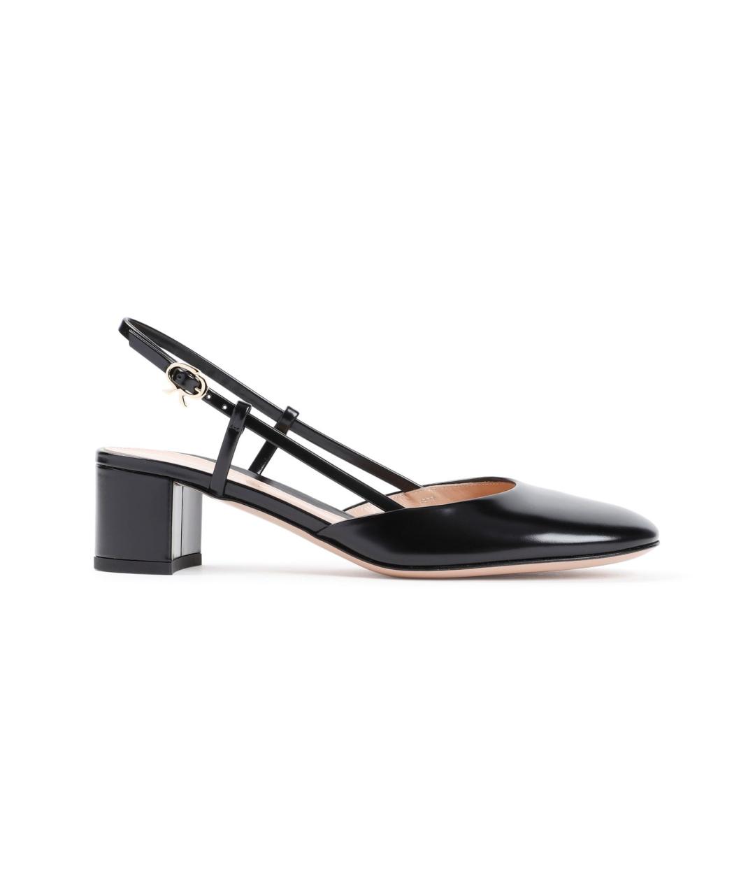GIANVITO ROSSI Черные кожаные туфли, фото 1