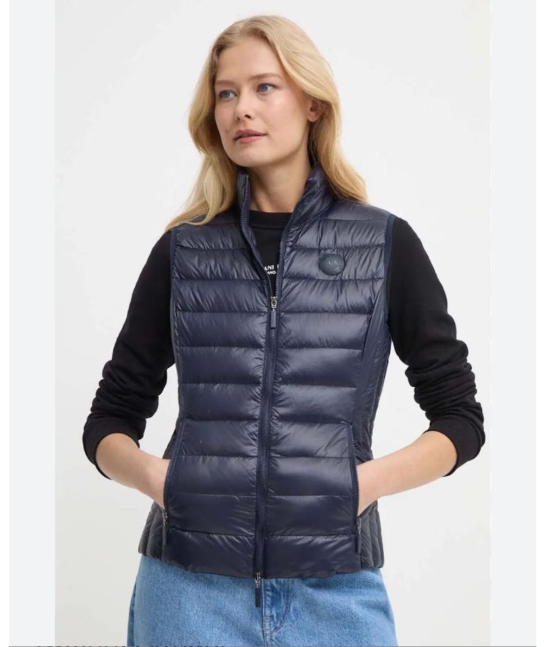 ARMANI EXCHANGE Черный полиэстеровый жилет, фото 2