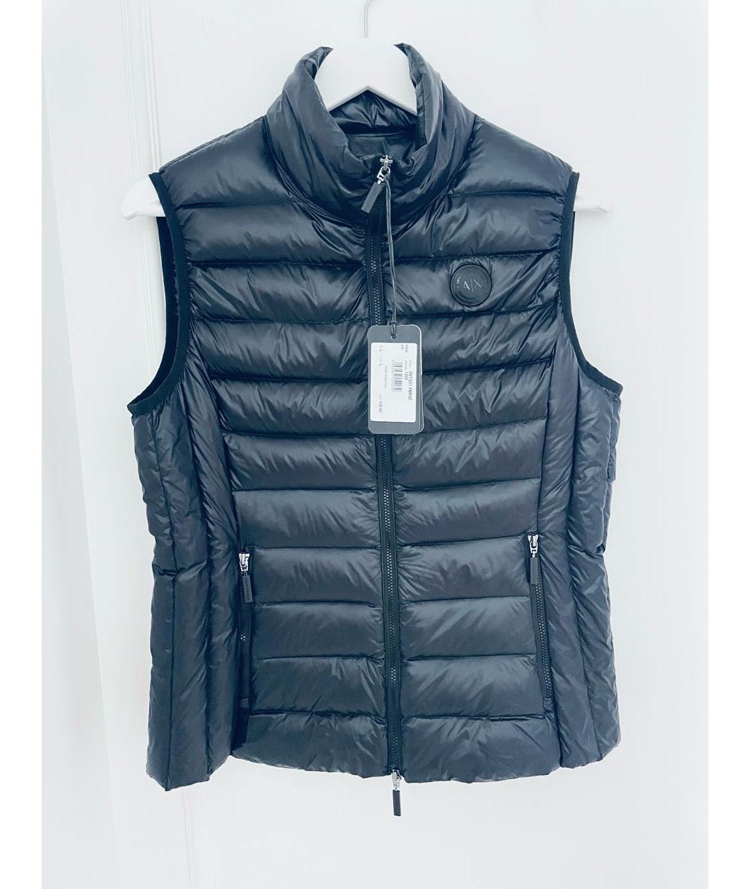 ARMANI EXCHANGE Черный полиэстеровый жилет, фото 3