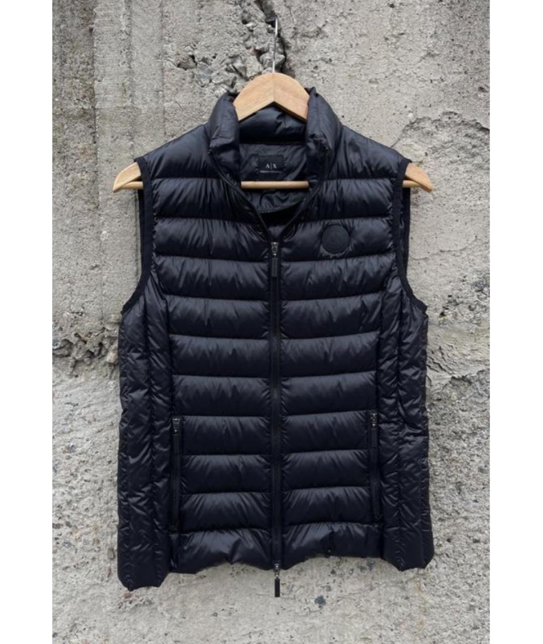 ARMANI EXCHANGE Черный полиэстеровый жилет, фото 8