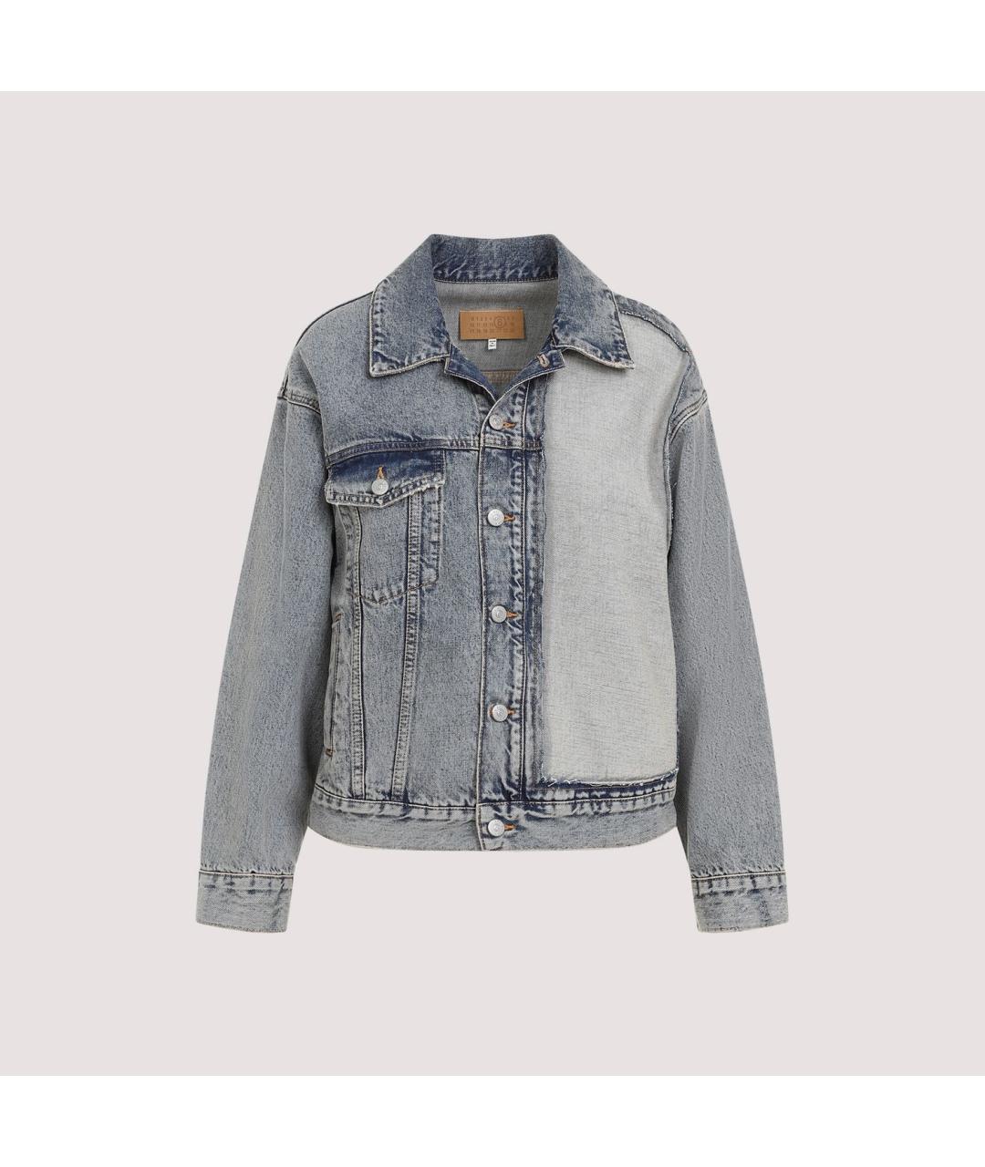 MM6 MAISON MARGIELA Голубая хлопковая куртка, фото 2