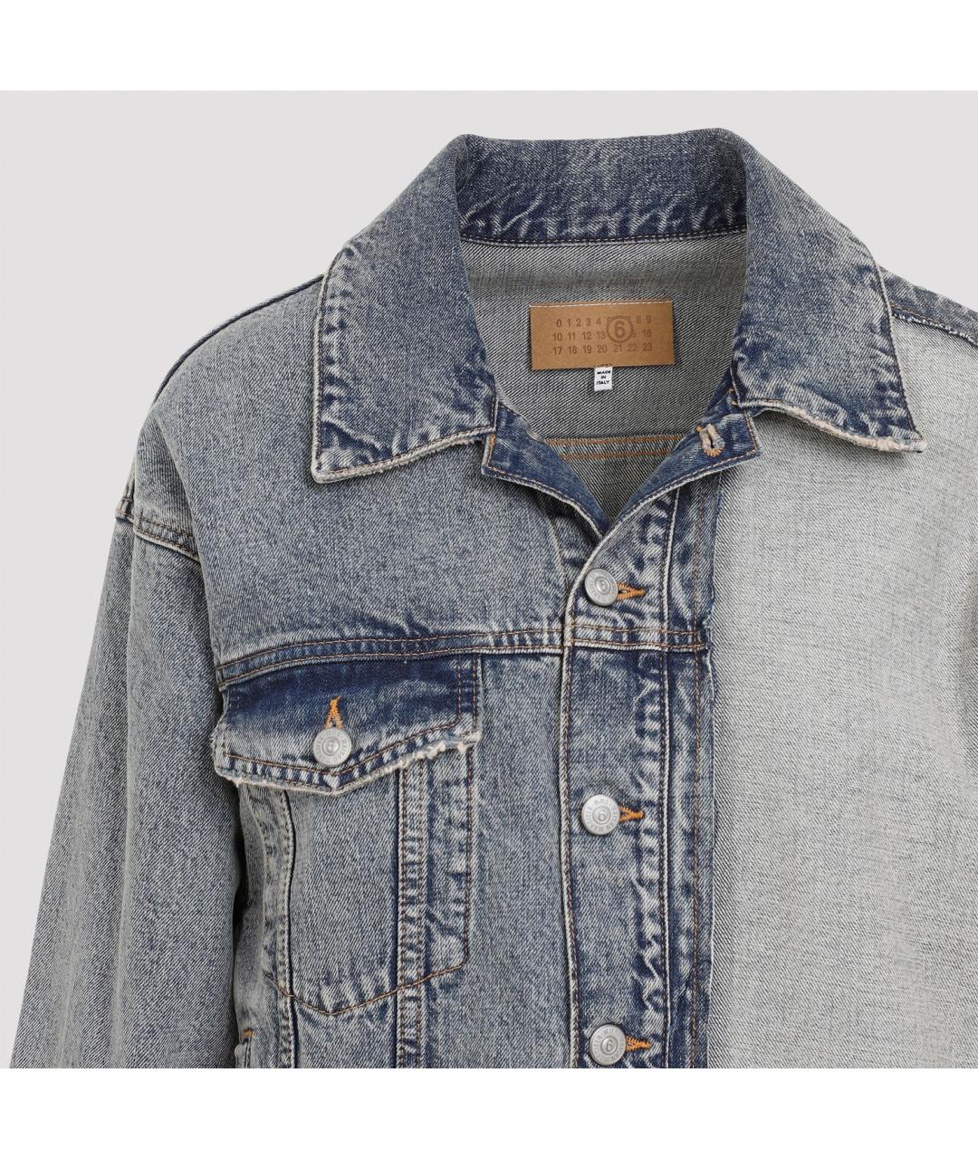 MM6 MAISON MARGIELA Голубая хлопковая куртка, фото 3