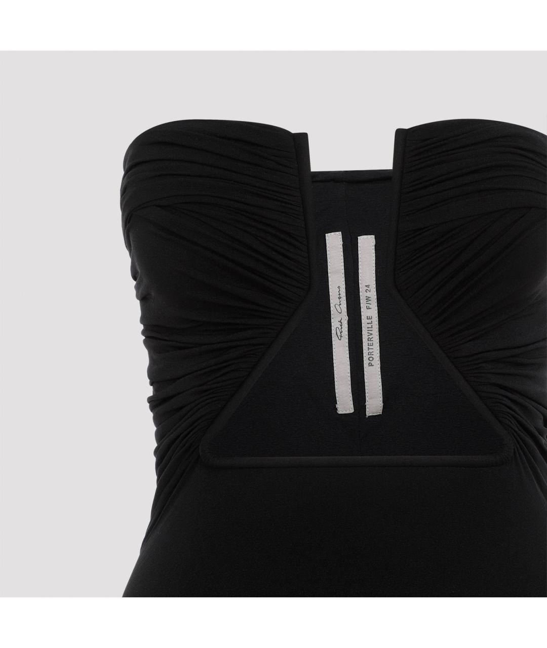 RICK OWENS Черное полиамидовое повседневное платье, фото 3