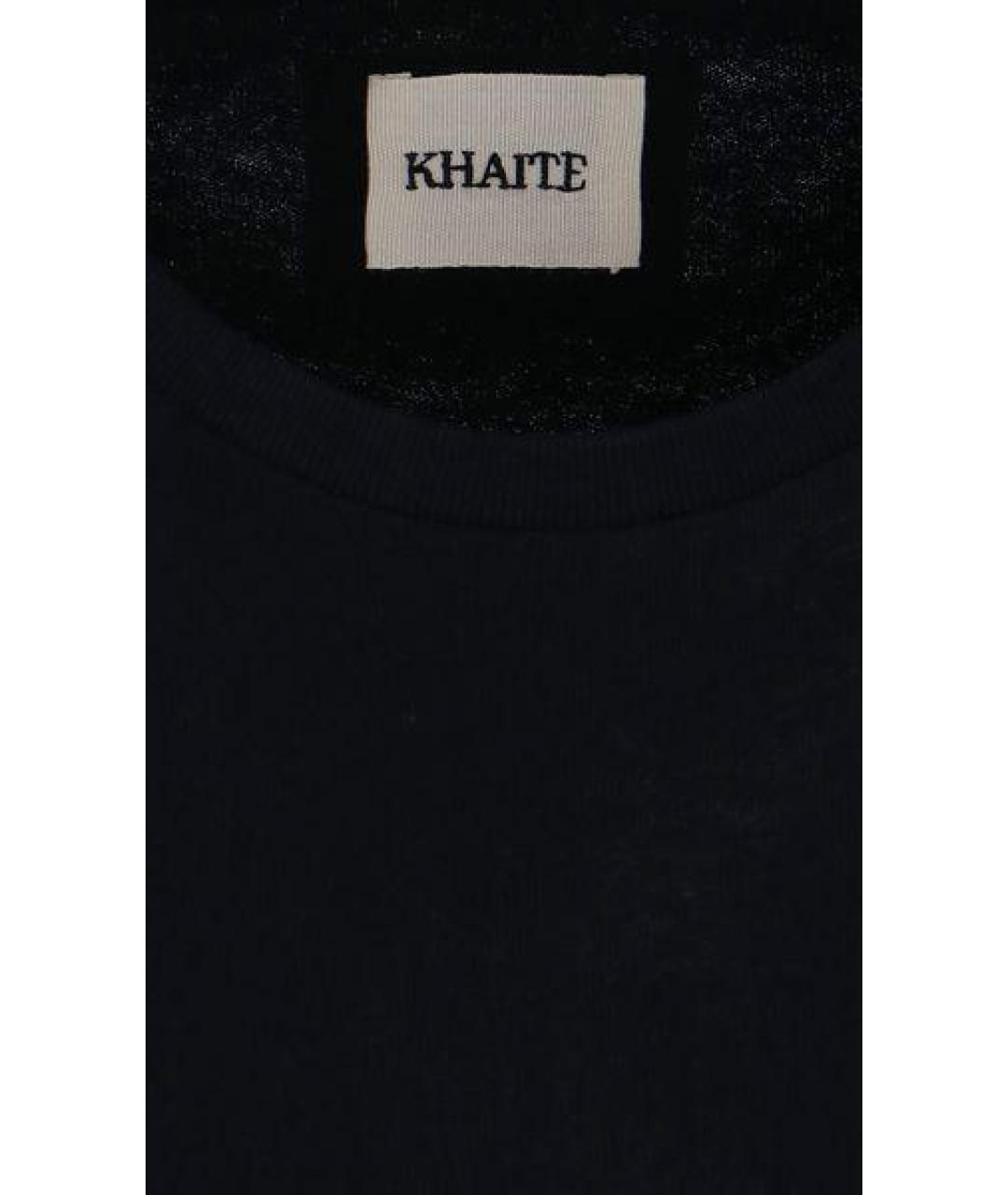KHAITE Черная хлопковая футболка, фото 4