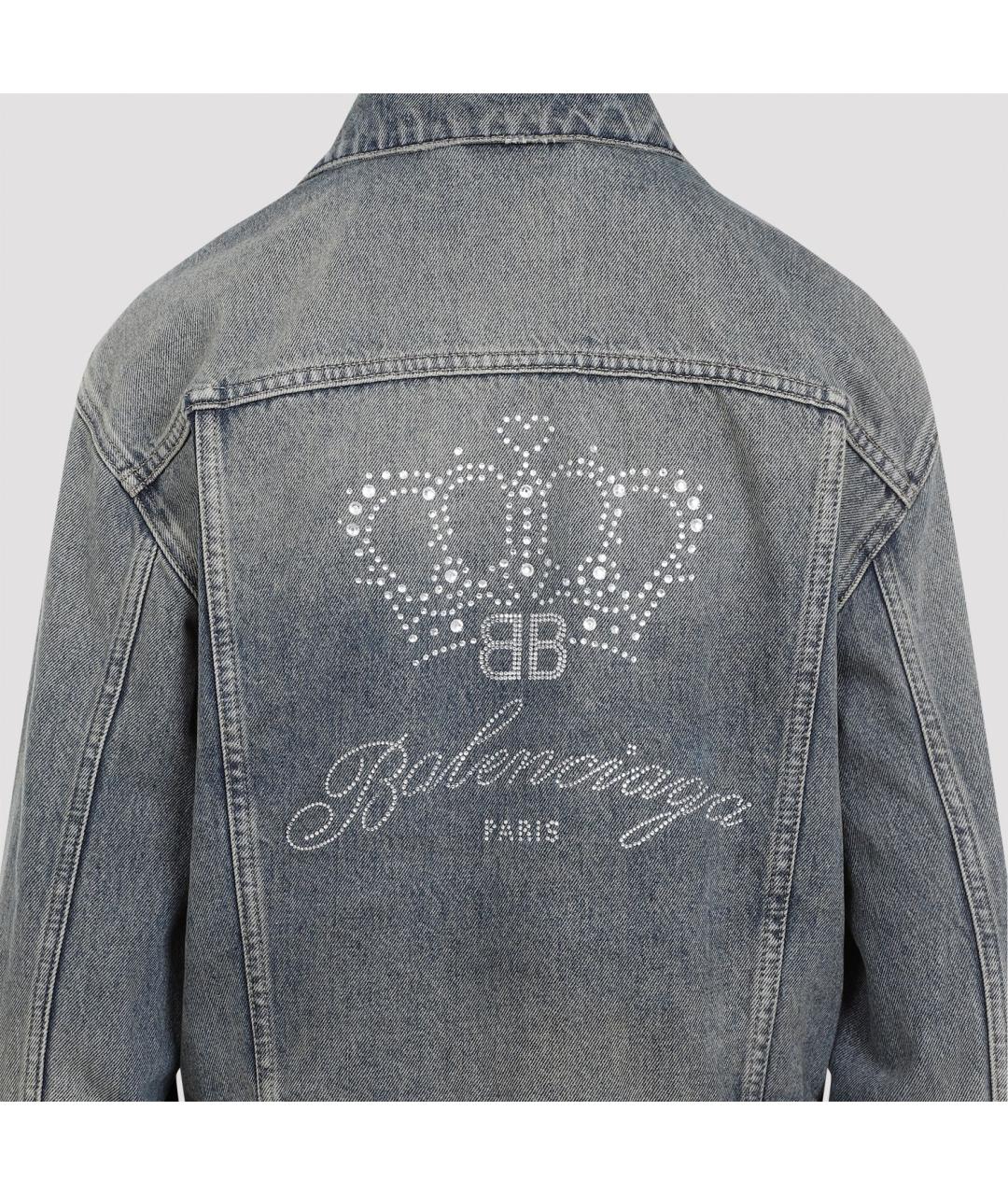 BALENCIAGA Голубая хлопковая куртка, фото 3