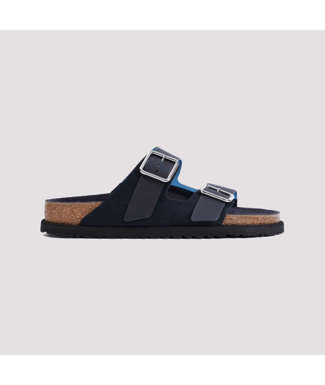 BIRKENSTOCK Темно-синие кожаные сандалии, фото 2