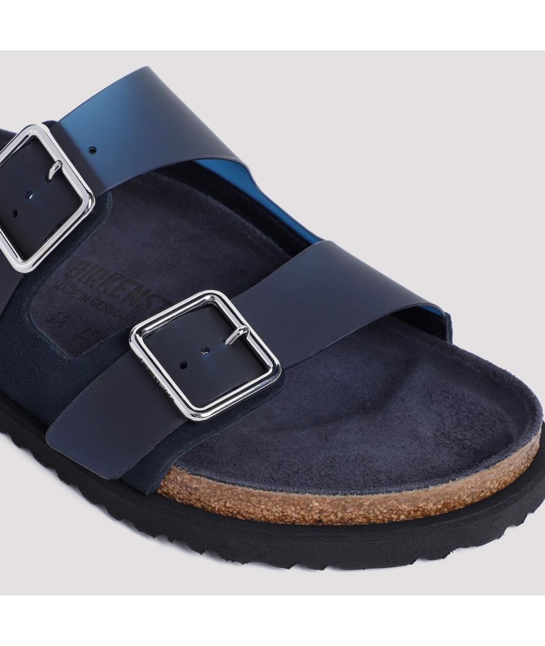 BIRKENSTOCK Темно-синие кожаные сандалии, фото 5