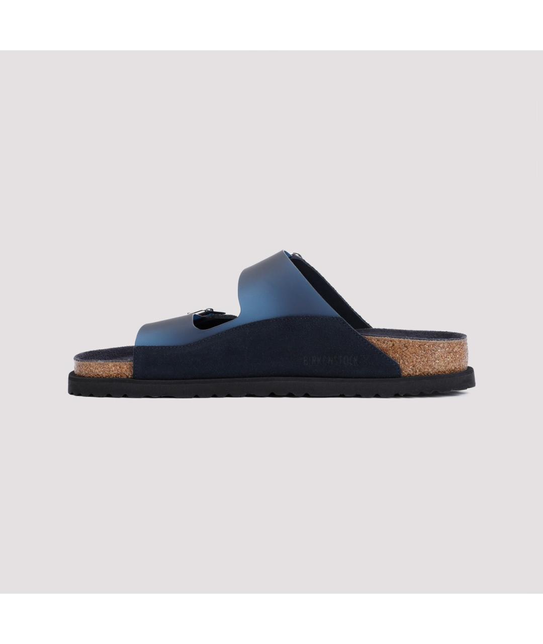 BIRKENSTOCK Темно-синие кожаные сандалии, фото 3