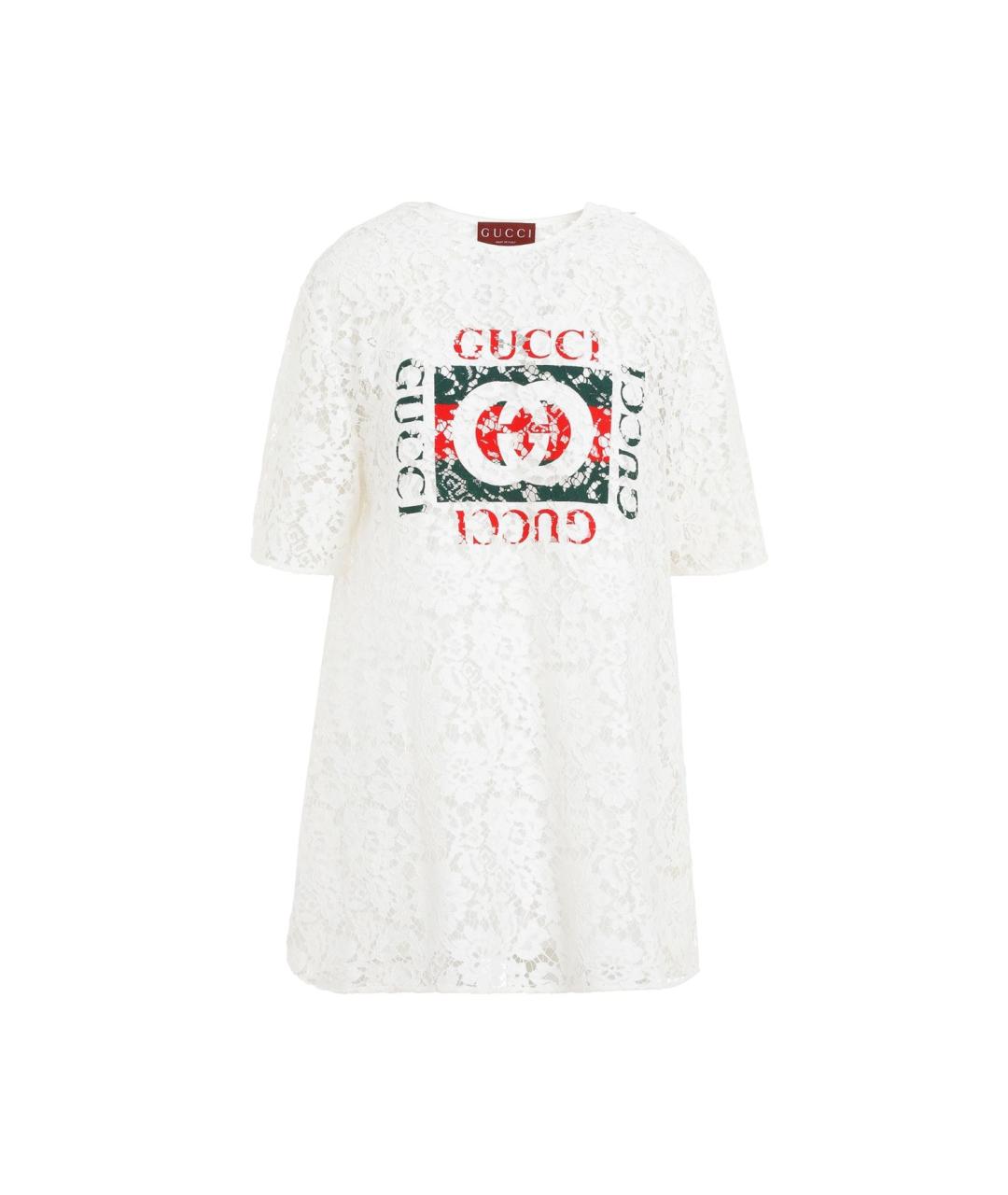 GUCCI Белая футболка, фото 1