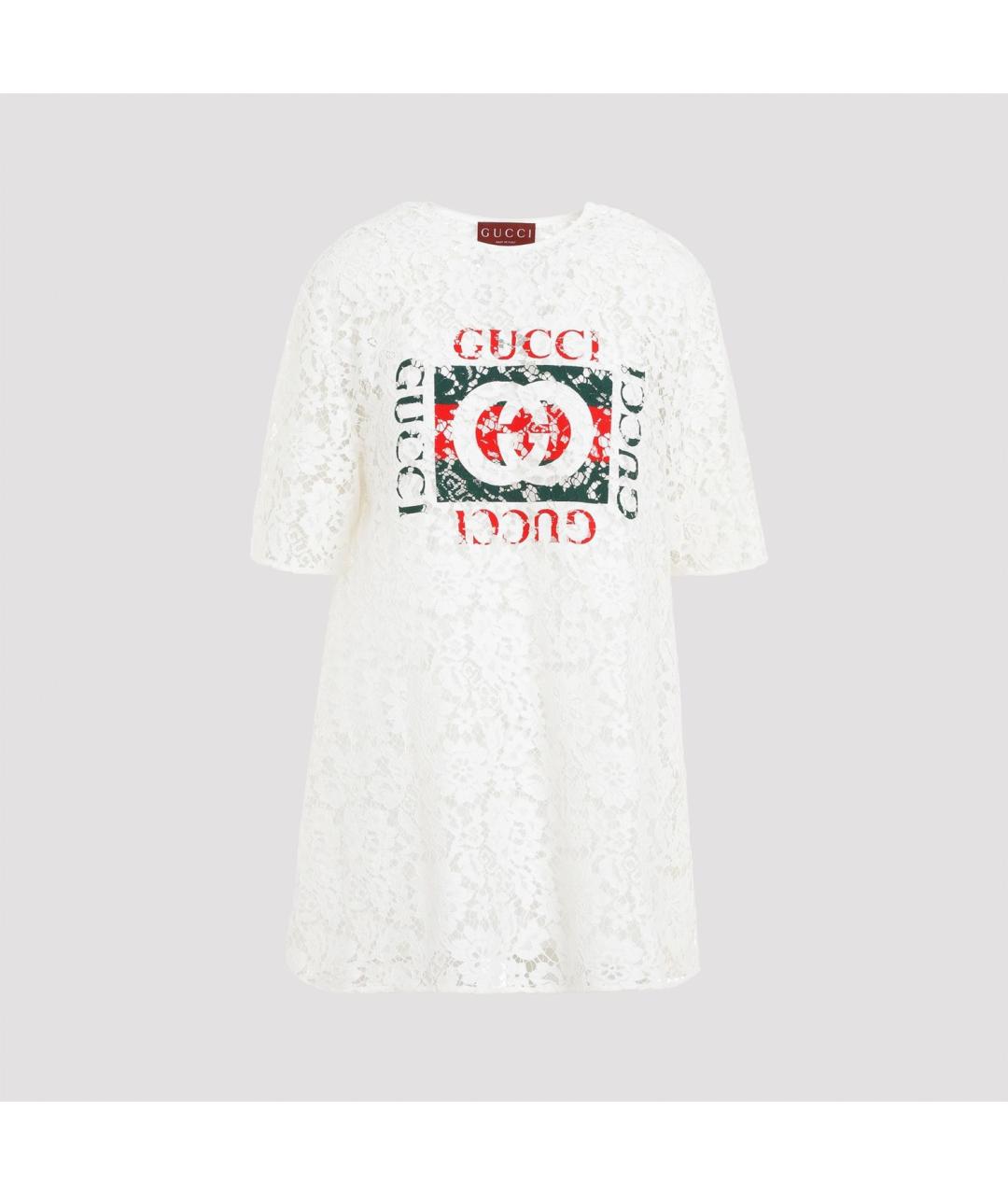 GUCCI Белая футболка, фото 2