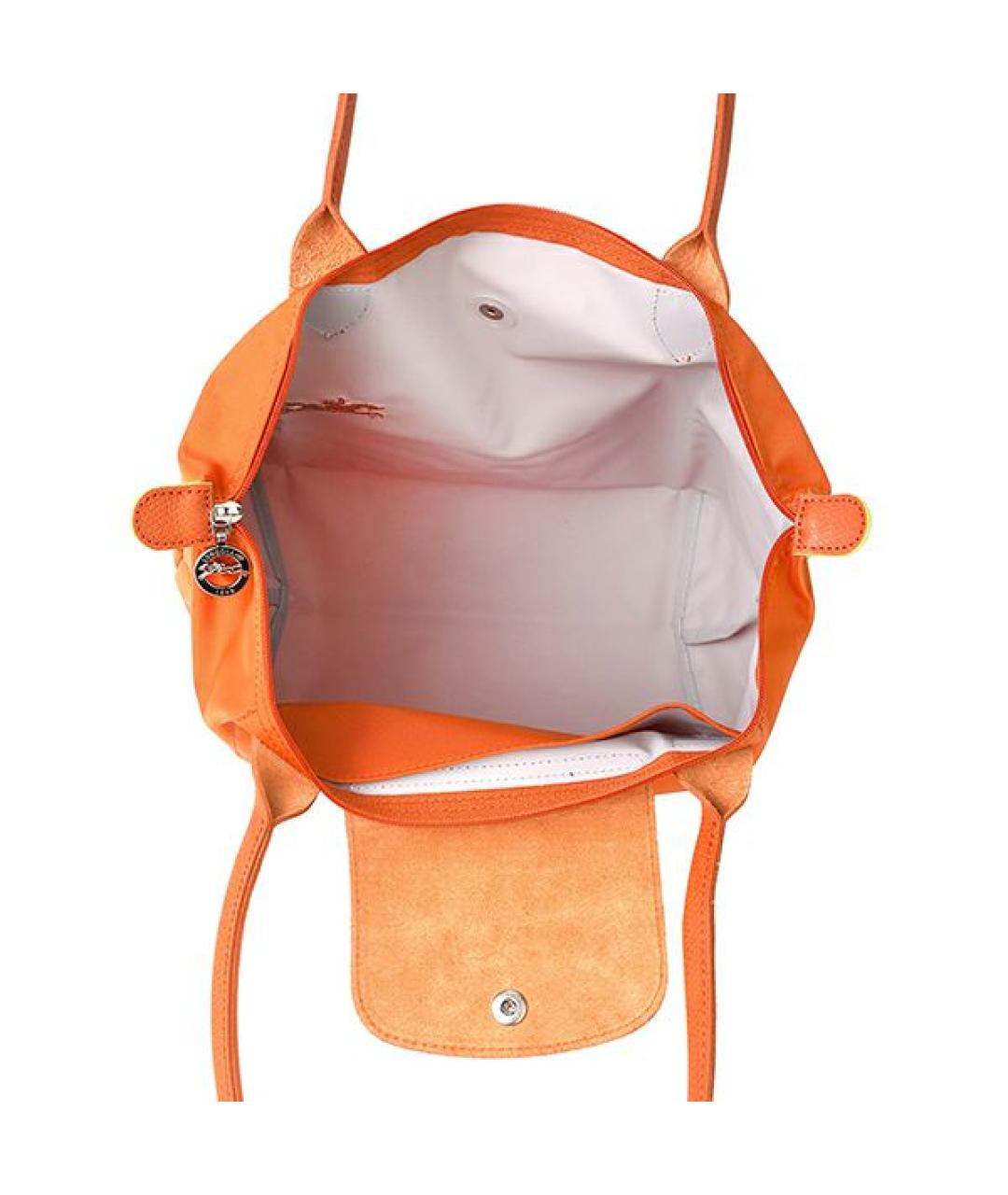 LONGCHAMP Оранжевая тканевая сумка тоут, фото 3