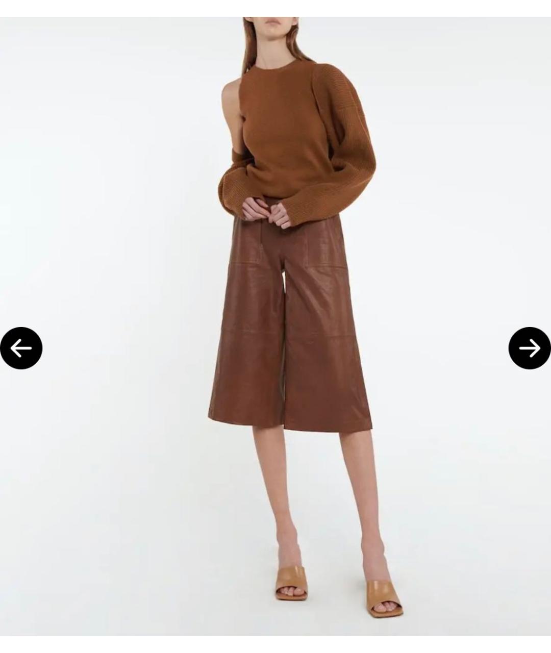 THE FRANKIE SHOP Коричневый шерстяной джемпер / свитер, фото 4