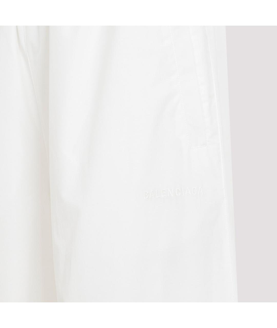 BALENCIAGA Белые полиэстеровые повседневные брюки, фото 4