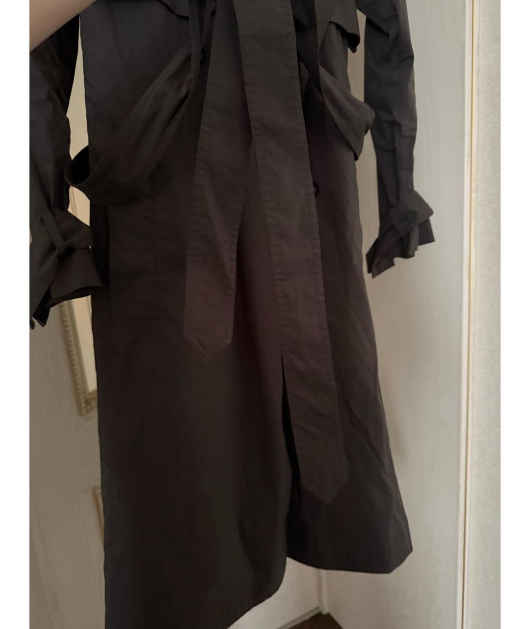 HUGO BOSS Антрацитовый полиэстеровый тренч/плащ, фото 4