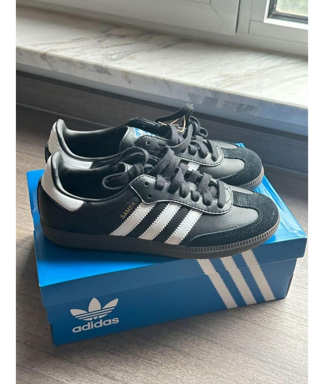 ADIDAS Белые кожаные низкие кроссовки / кеды, фото 6