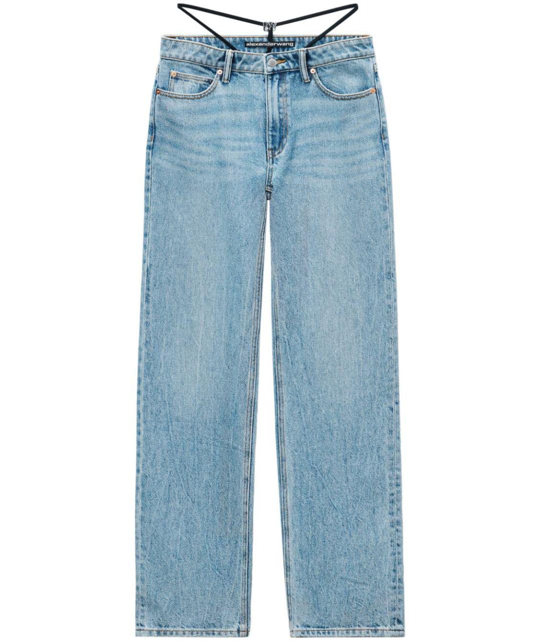 ALEXANDER WANG Голубые хлопковые прямые джинсы, фото 1