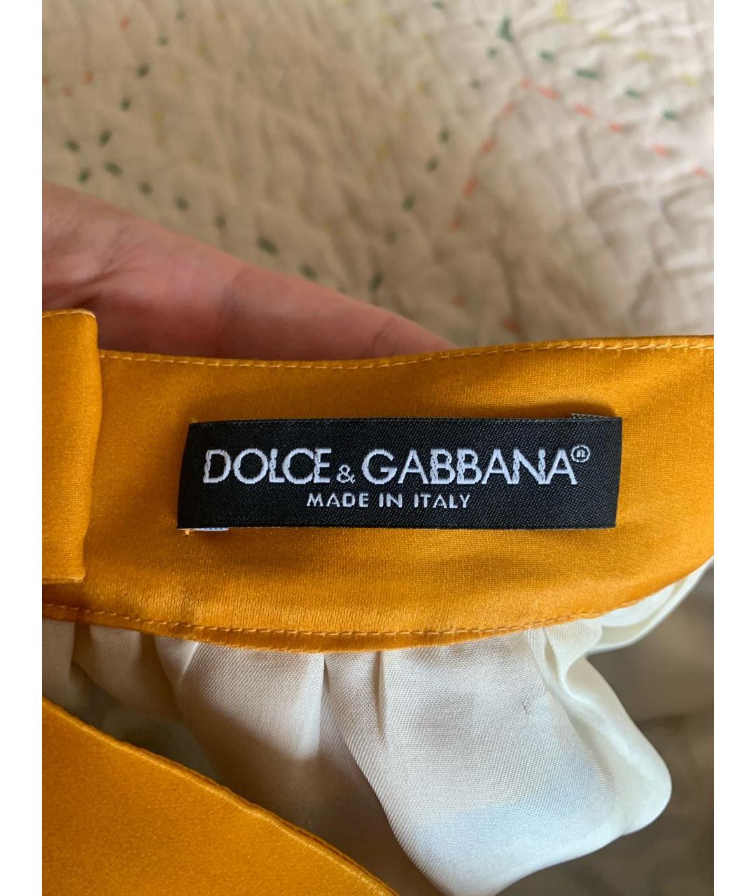 DOLCE&GABBANA Мульти шелковая юбка миди, фото 4