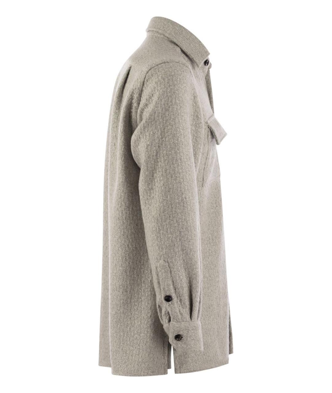 KITON Бежевая кашемировая кэжуал рубашка, фото 3