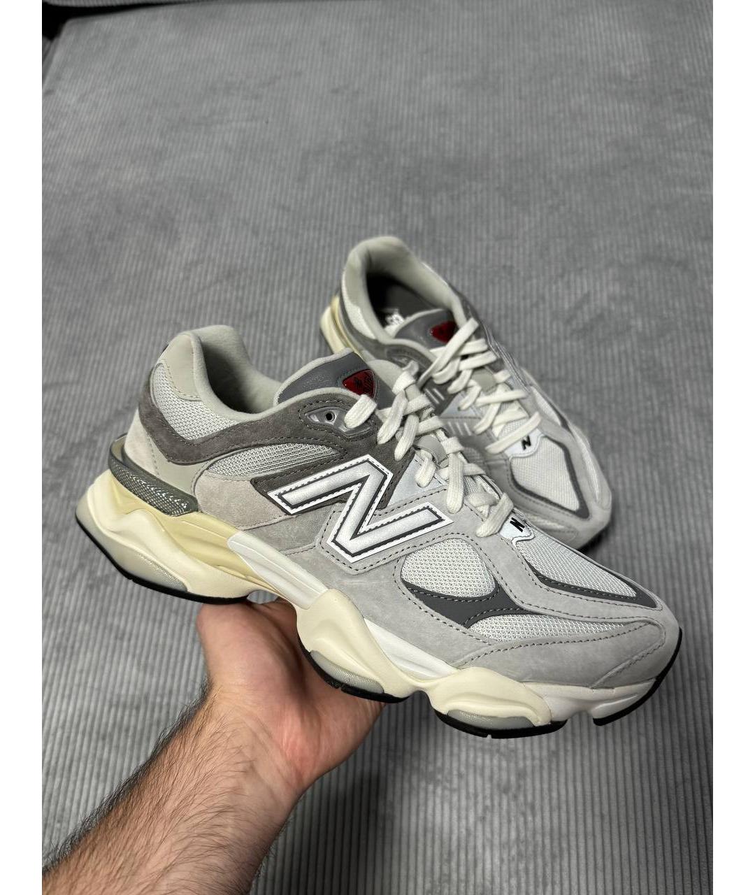 NEW BALANCE Серые замшевые низкие кроссовки / кеды, фото 2