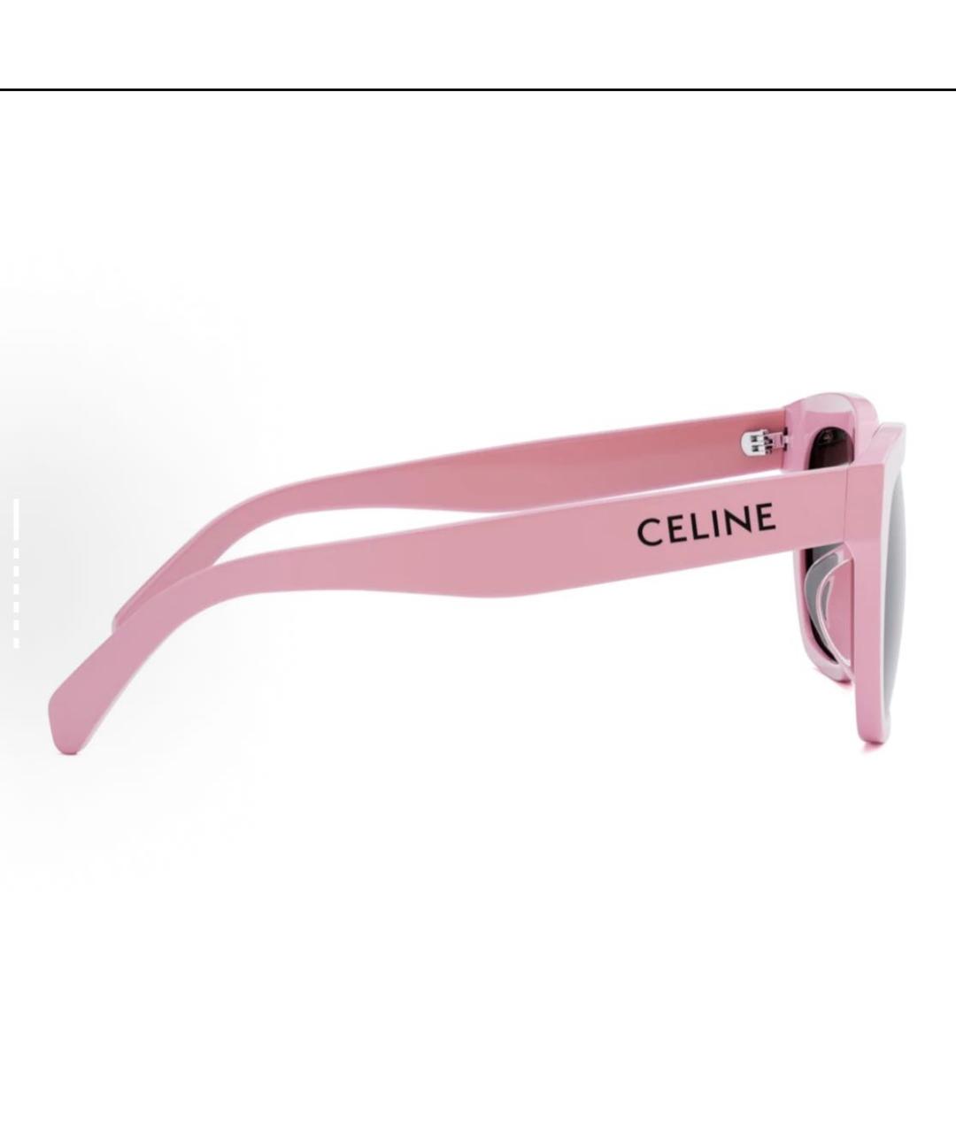 CELINE Розовые пластиковые солнцезащитные очки, фото 3