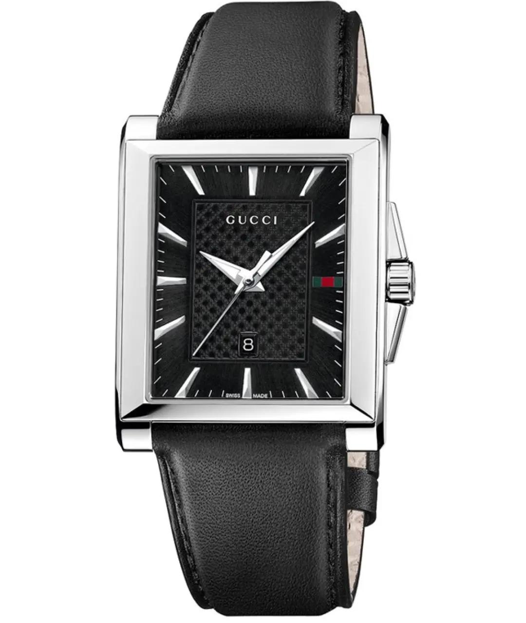 GUCCI Черные стальные часы, фото 1