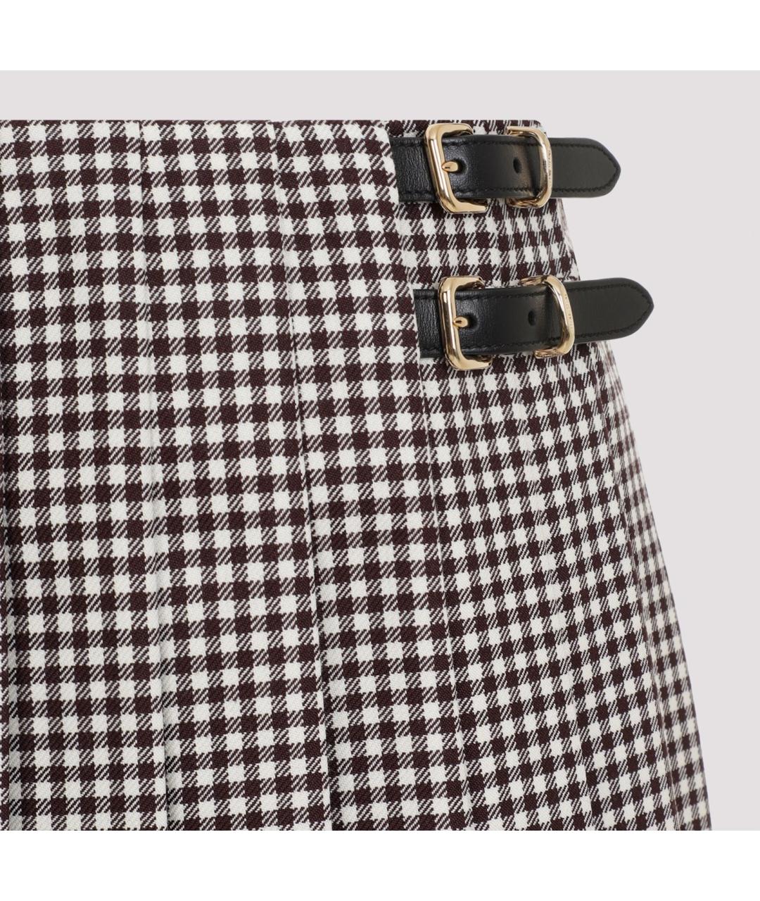 MIU MIU Мульти шерстяная юбка мини, фото 4