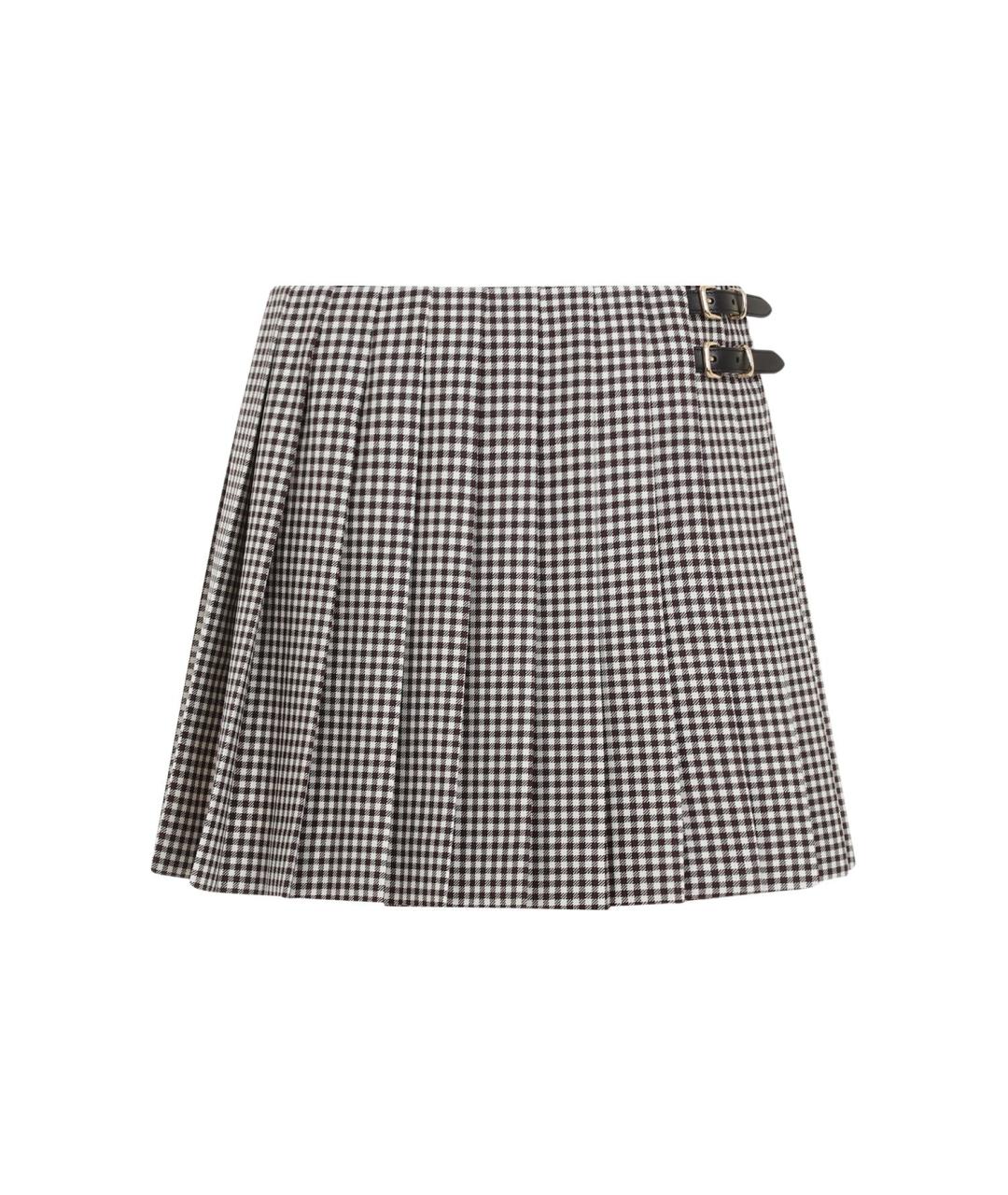MIU MIU Мульти шерстяная юбка мини, фото 1