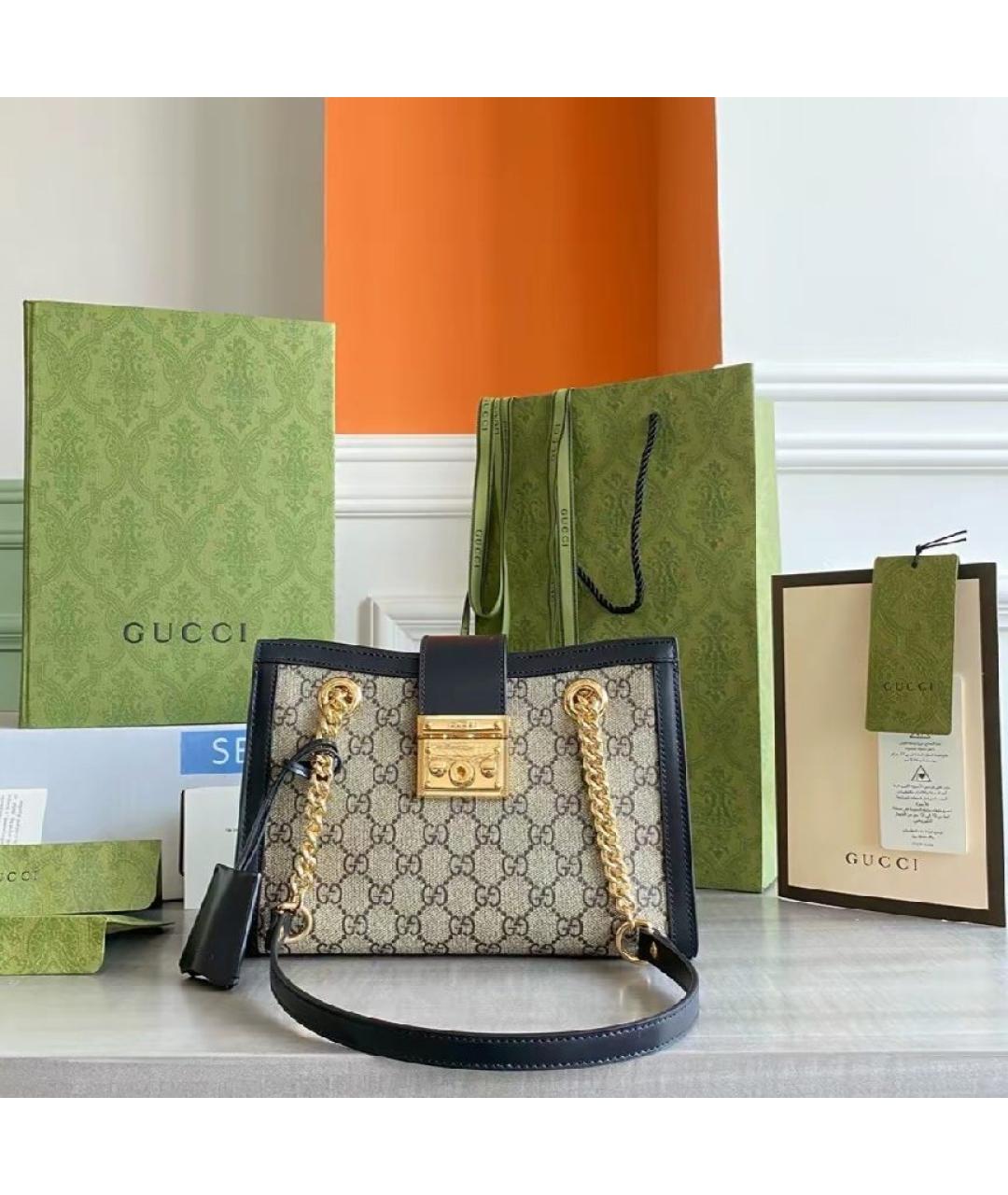 GUCCI Коричневая сумка с короткими ручками, фото 5