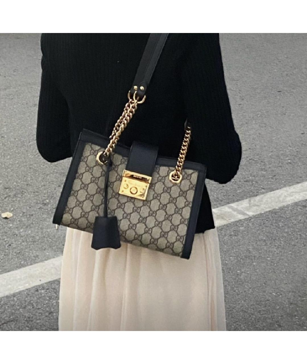 GUCCI Коричневая сумка с короткими ручками, фото 4