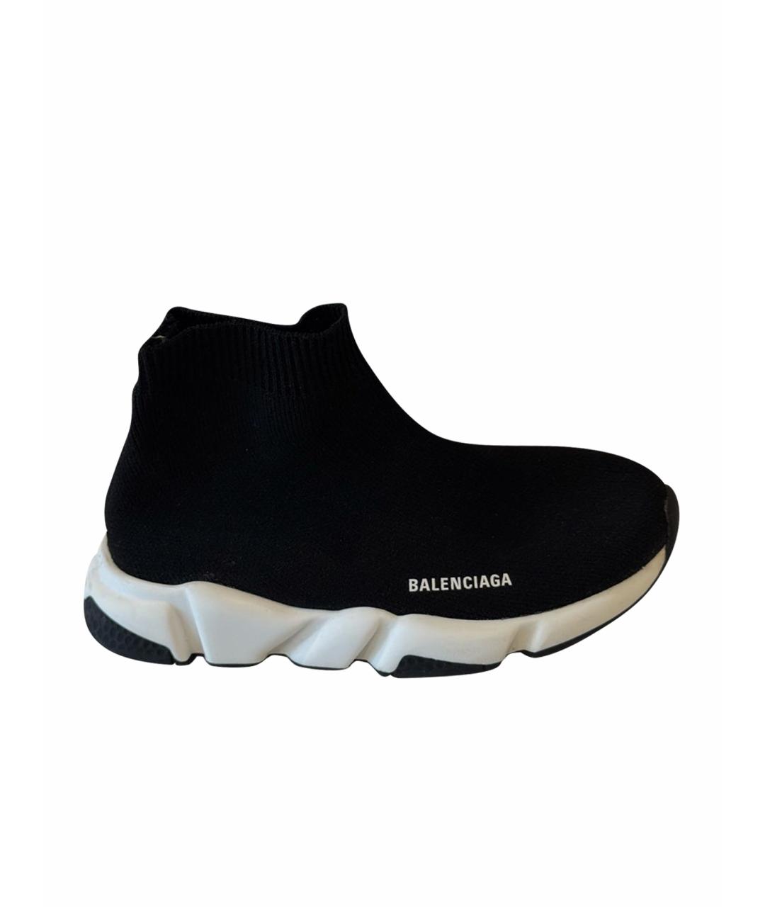 BALENCIAGA Черные текстильные кеды, фото 1