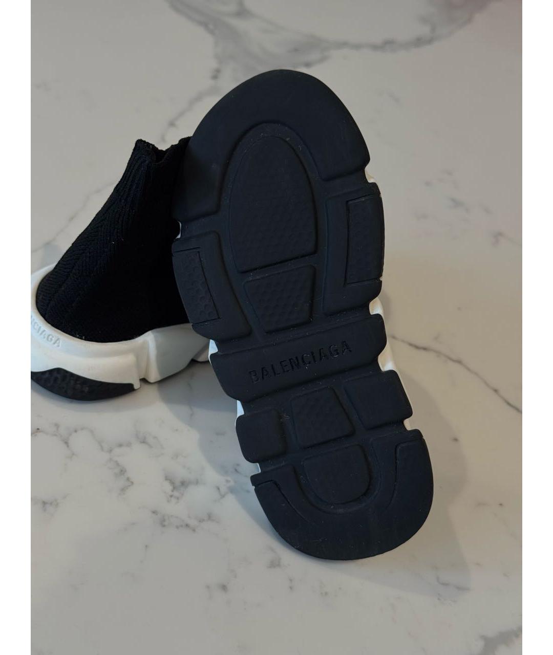 BALENCIAGA Черные текстильные кеды, фото 3