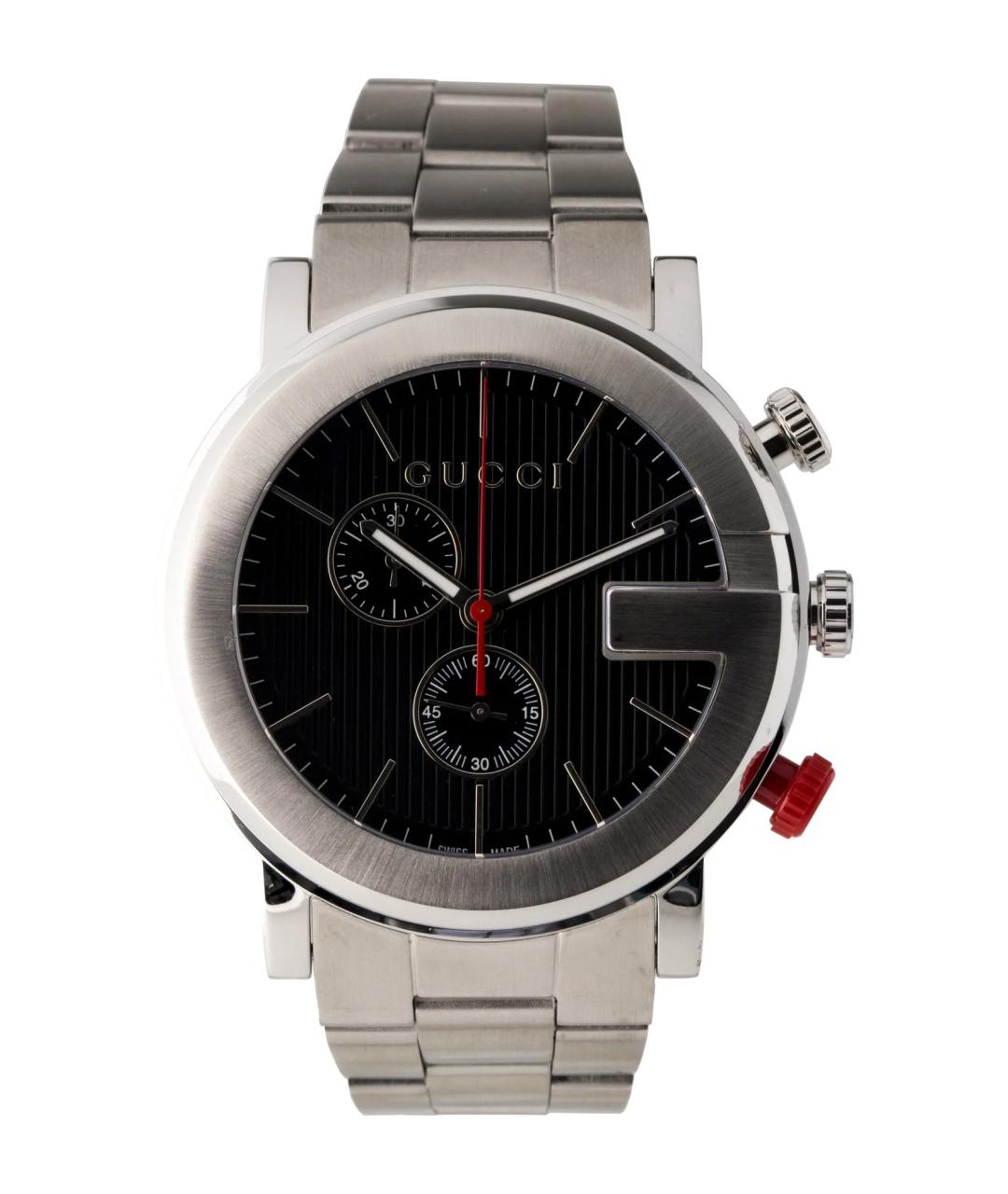 GUCCI Серебряные стальные часы, фото 1