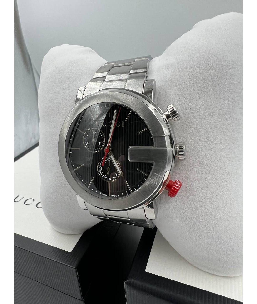 GUCCI Серебряные стальные часы, фото 6