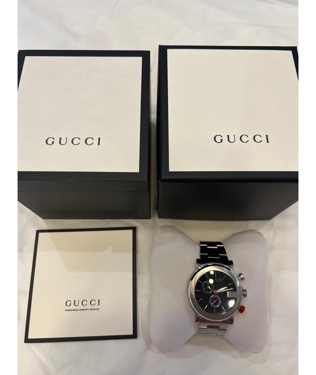 GUCCI Серебряные стальные часы, фото 5