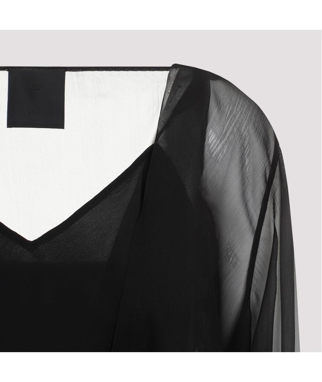 GIVENCHY Черная шелковая рубашка, фото 5